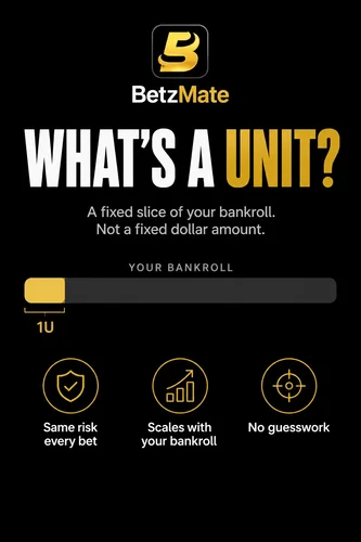 What's a unit? - a fixed slice of your bankroll